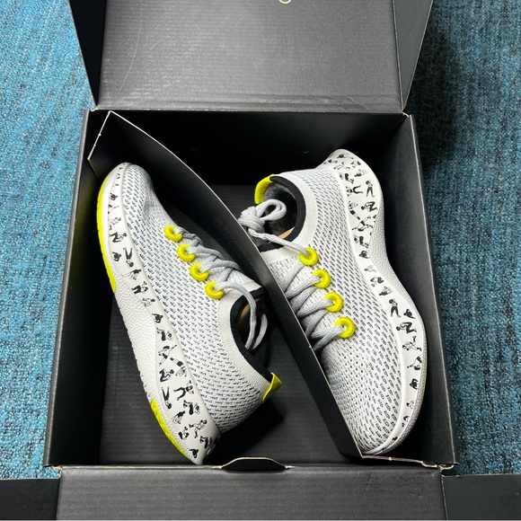 Allbirds Tree Dasher Oiselle x Mia Saine Running Shoes in Light Grey Neon Yellow - Picture 9 of 11
